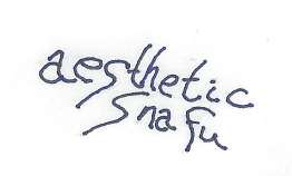aesthetic snafu handwritten