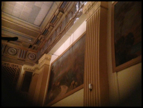 Preston Bradley Center Mason's Hall - back wall mural