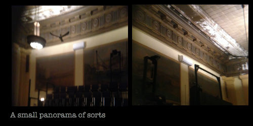 Preston Bradley Center Mason's Hall - Back wall 