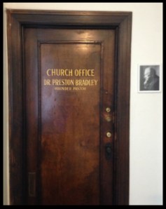 Preston Bradley Center - Preston Bradley's door