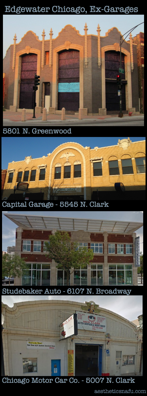 architectural comparisons - auto showrooms and garages